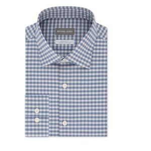 NWT Michael Kors Men's Regular Fit Blue Gray Dress Shirt 14.5 S 32/33 $85 G117